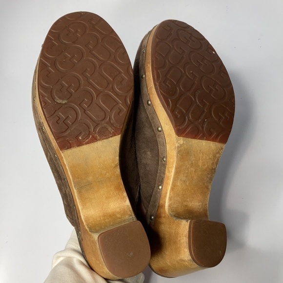 UGG Abbie espresso suede leather clogs size 7 - Picture 11 of 11